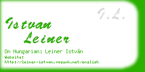 istvan leiner business card